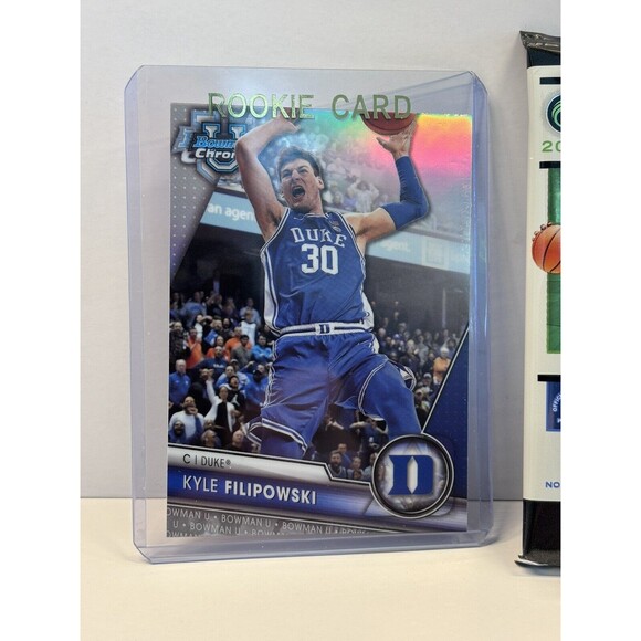 Kyle Filipowski Refractor Card & Panini Draft Picks Sealed Pack Duke Blue Devils - Picture 2 of 4